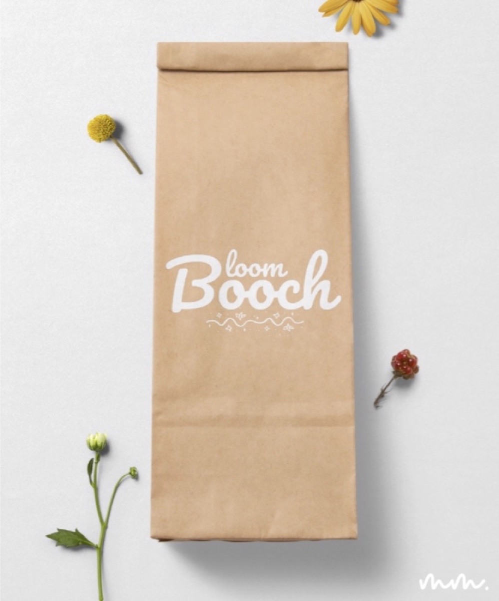 Bloom Booch kombucha brand identity, view 1