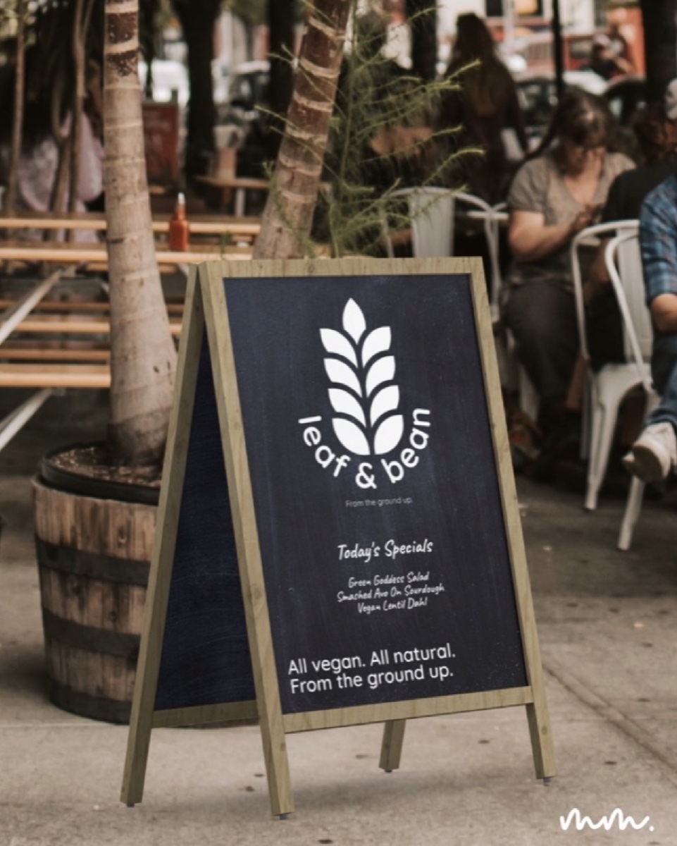 Leaf & Bean café brand identity, view 1